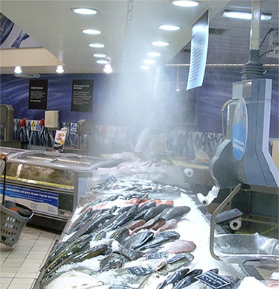 увлажнение морепродуктов